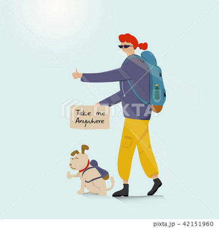 ackpacking adventurous with a dog and hitchhiking ackpacking adventurous with a dog and hitchhiking 42151960