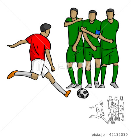 male soccer player shooting a ball to the wall male soccer player shooting a ball to the wall 42152059
