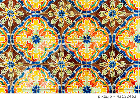 Ceramic Wall Texture Pattern In Lisbon, Portugal 42152462