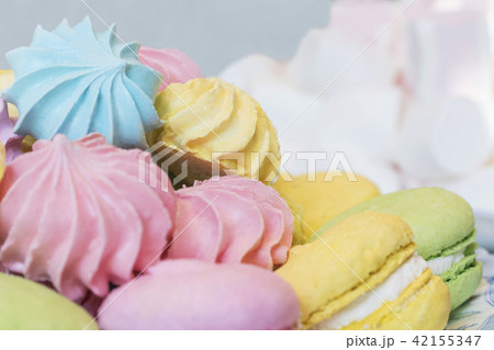 Heap of sweets zephyr and marshmallow 42155347