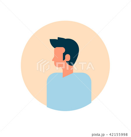 man character profile portrait on white background male avatar flat cartoon 42155998