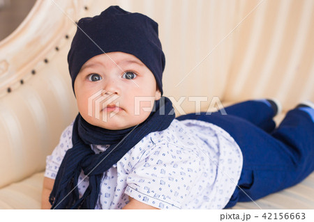 Portrait of a cute newborn baby Portrait of a cute newborn baby 42156663