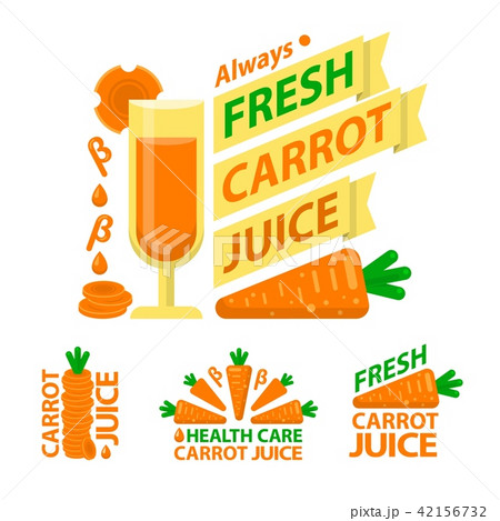 Healthy carrot juice badge emblems Healthy carrot juice badge emblems 42156732