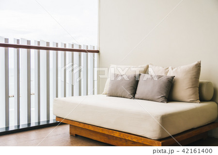 Comfortable pillow on sofa decoration outdoor balcony 42161400