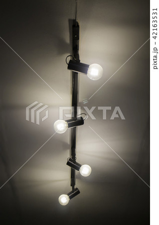 Vintage light bulb on the ceiling 42163531