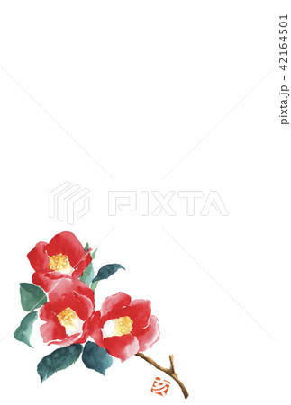 年賀状 つばき 亥の刻印あり 42164501