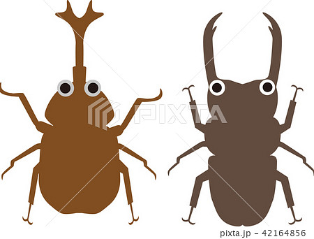 カブトムシとクワガタ カブトムシとクワガタ 42164856