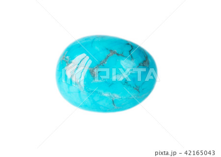 Blue artificial turquoise on white background Blue artificial turquoise on white background 42165043