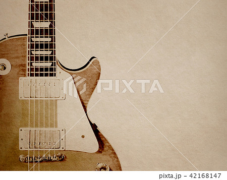 背景 紙 エレキギターのイラスト素材