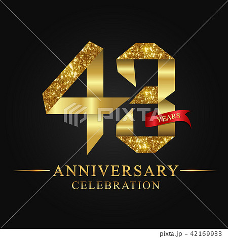 43 years anniversary gold foil. 43 years anniversary gold foil. 42169933
