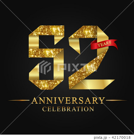 52 years anniversary gold foil. 42170018