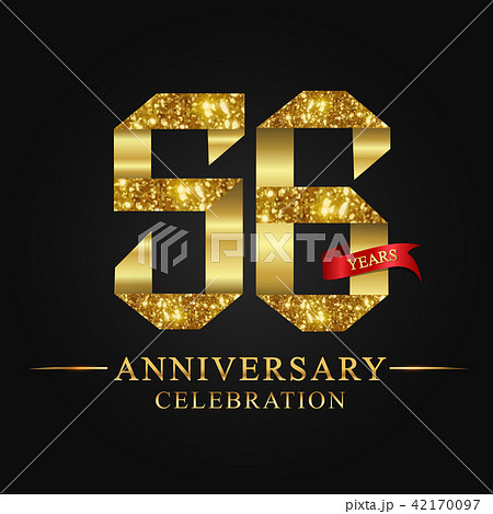 56 years anniversary gold foil. 42170097