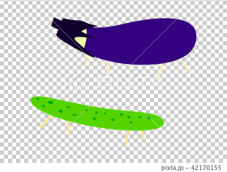 お盆 精霊馬 イラスト カット 挿絵 42170155