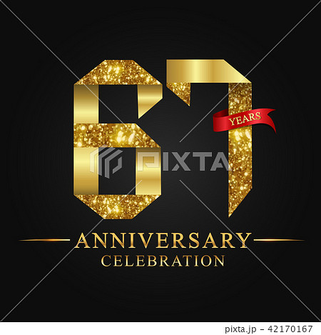 67 years anniversary gold foil. 67 years anniversary gold foil. 42170167