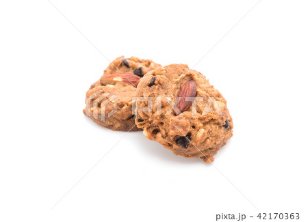 almond cookies on white almond cookies on white 42170363