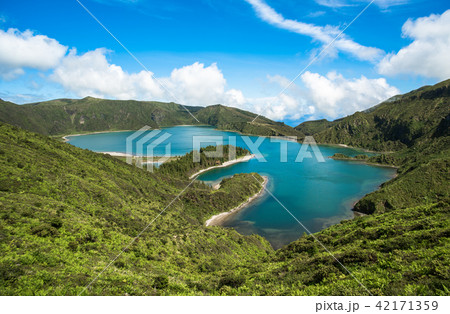 Panoramic view of Fogo lake in Sao Miguel Island 42171359