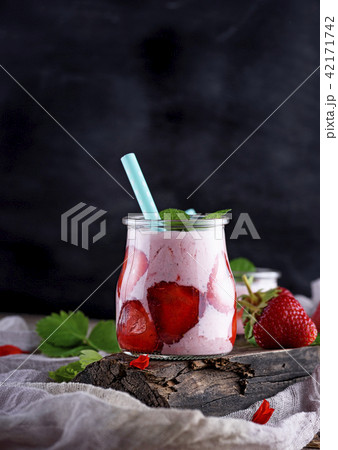 smoothies of fresh strawberries smoothies of fresh strawberries 42171742