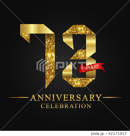73 years anniversary gold foil. 73 years anniversary gold foil. 42171917