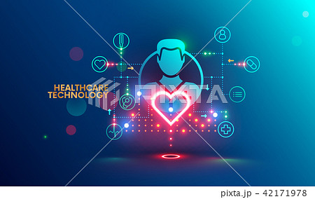 Modern technology in healthcare, medical diagnosis. Online medicine infographic concept. Artificial 42171978