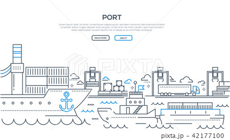 Port - modern line design style illustration 42177100