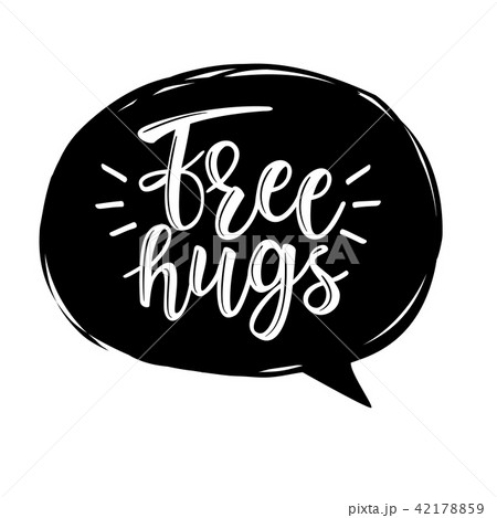 Free Hugs vector lettering. 42178859