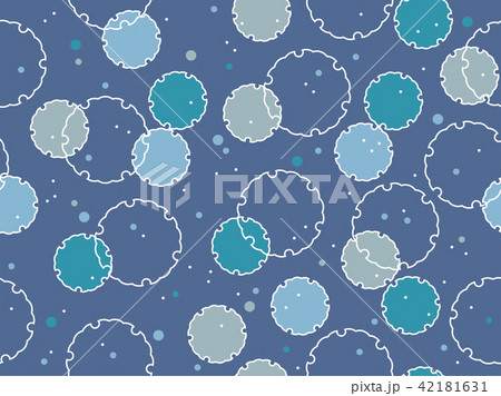 シームレスな和柄パターン　「雪輪」 42181631