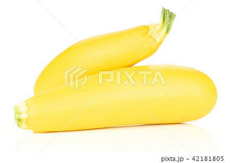 Fresh Raw yellow zucchini isolated on white Fresh Raw yellow zucchini isolated on white 42181805