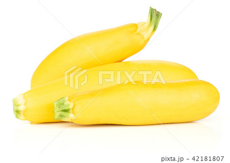 Fresh Raw yellow zucchini isolated on white Fresh Raw yellow zucchini isolated on white 42181807