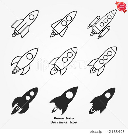 Rocket Launch icon, vector illustration style is flat iconic symbol 42183493