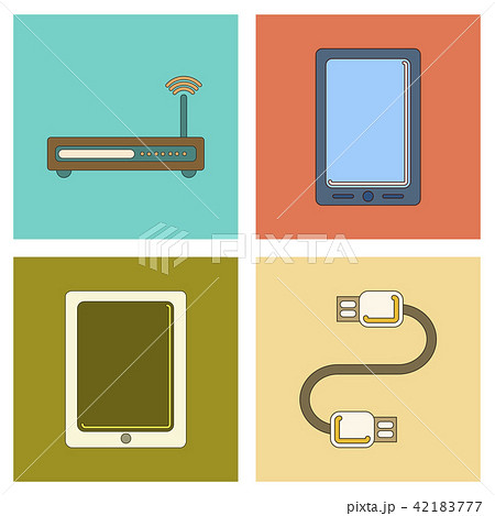 icon Wi fi modem mobile phone gadget usb cable icon Wi fi modem mobile phone gadget usb cable 42183777