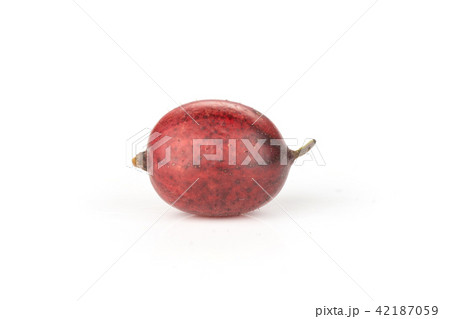 Fresh raw red gooseberry isolated on white 42187059