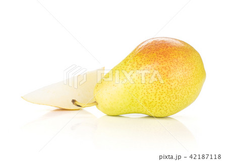 Fresh Raw red pear isolated on white Fresh Raw red pear isolated on white 42187118