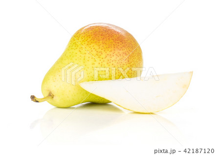 Fresh Raw red pear isolated on white Fresh Raw red pear isolated on white 42187120