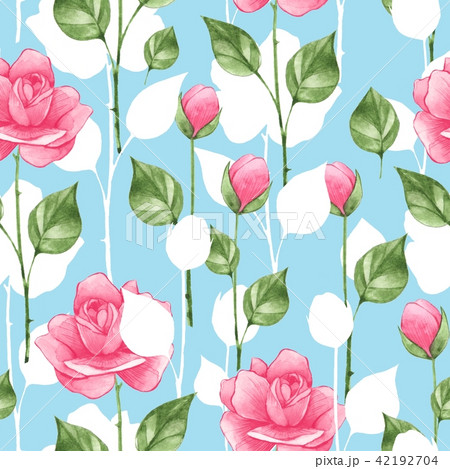 Floral seamless pattern with roses 4 Floral seamless pattern with roses 4 42192704