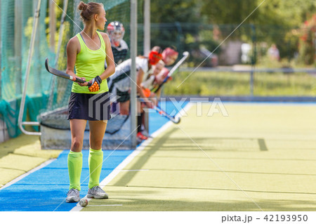 Young hockey player getting ready to hit penalty 42193950