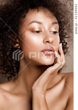 Fashion studio portrait of beautiful african american woman Fashion studio portrait of beautiful african american woman 42194082