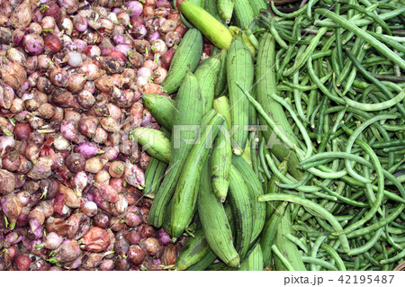 Fresh vegetables on morning market Myanmar (Burma) 42195487