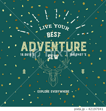 Summer camp badge, sticker, stamp, for your summer Summer camp badge, sticker, stamp, for your summer 42197041