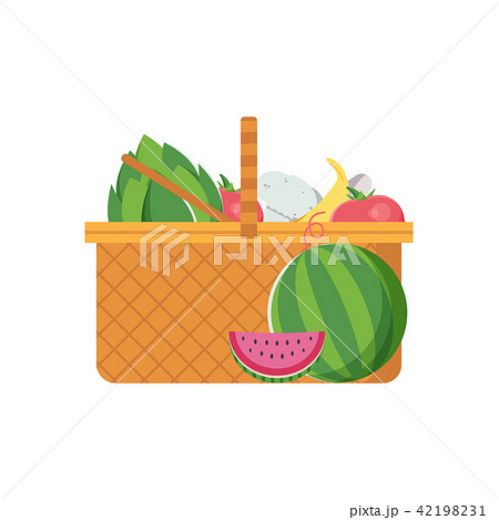 Wicker Picnic Vegetable Basket 42198231