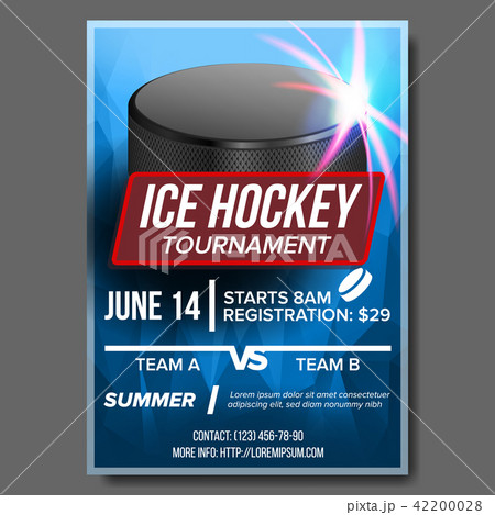Ice Hockey Poster Vector. Banner Advertising. A4 Size. Sport Event Announcement. Winter Game, League Ice Hockey Poster Vector. Banner Advertising. A4 Size. Sport Event Announcement. Winter Game, League 42200028