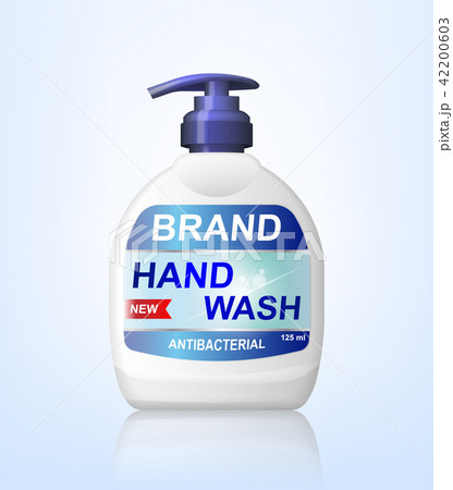 Antibacterial hand wash gel ads, dispenser bottle mockup isolated. 3d realistic Soap antiseptic Antibacterial hand wash gel ads, dispenser bottle mockup isolated. 3d realistic Soap antiseptic 42200603
