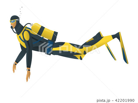 Scuba diver on white background Scuba diver on white background 42201990