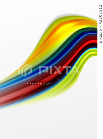 Fluid liquid mixing colors concept on light grey background, curve flow, trendy abstract layout Fluid liquid mixing colors concept on light grey background, curve flow, trendy abstract layout 42202512