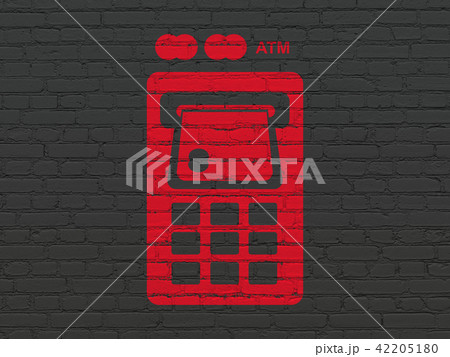Money concept: ATM Machine on wall background Money concept: ATM Machine on wall background 42205180