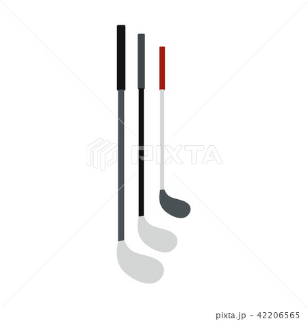 Golf clubs flat icon  42206565