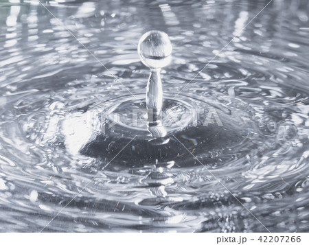 Splash of water from falling drop 42207266