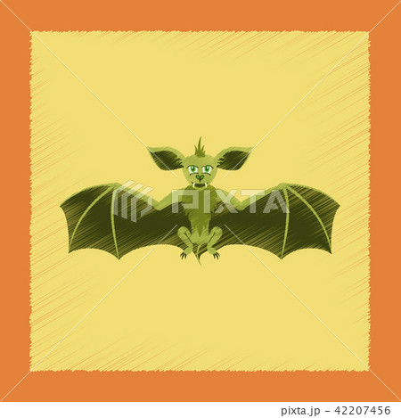 flat shading style icon cute bat 42207456
