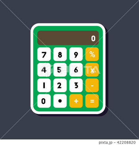 paper sticker on stylish background calculator paper sticker on stylish background calculator 42208820