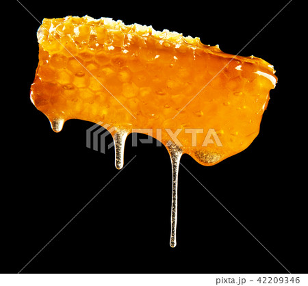Honeycomb on black background 42209346