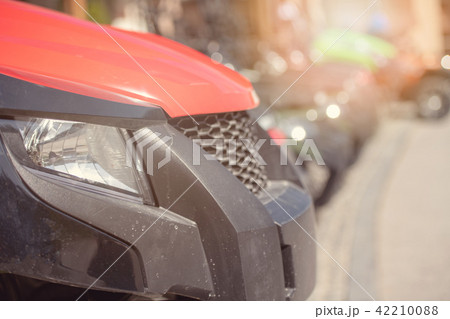 parked in a row several atv quad bikes extreme outdoor adventure concept parked in a row several atv quad bikes extreme outdoor adventure concept 42210088